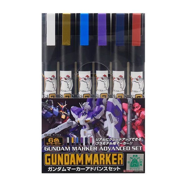 MR HOBBY GUNDAM MARKER ADVANCED SET (PACK DE 6) MR HOBBY GUNDAM MARKER ADVANCED SET (PACK DE 6)